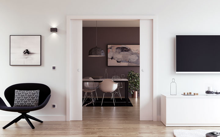 Cavis Schiebetür doppelflüglig Holz