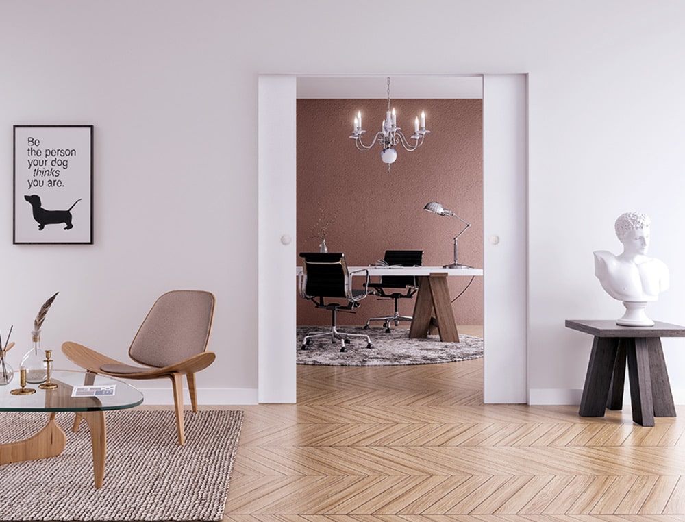 Push to open, push to slide