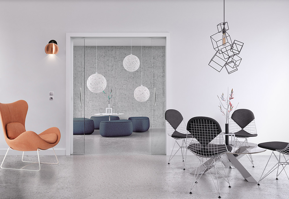 Schiebetür in der Wand Schiebetür in der Wand